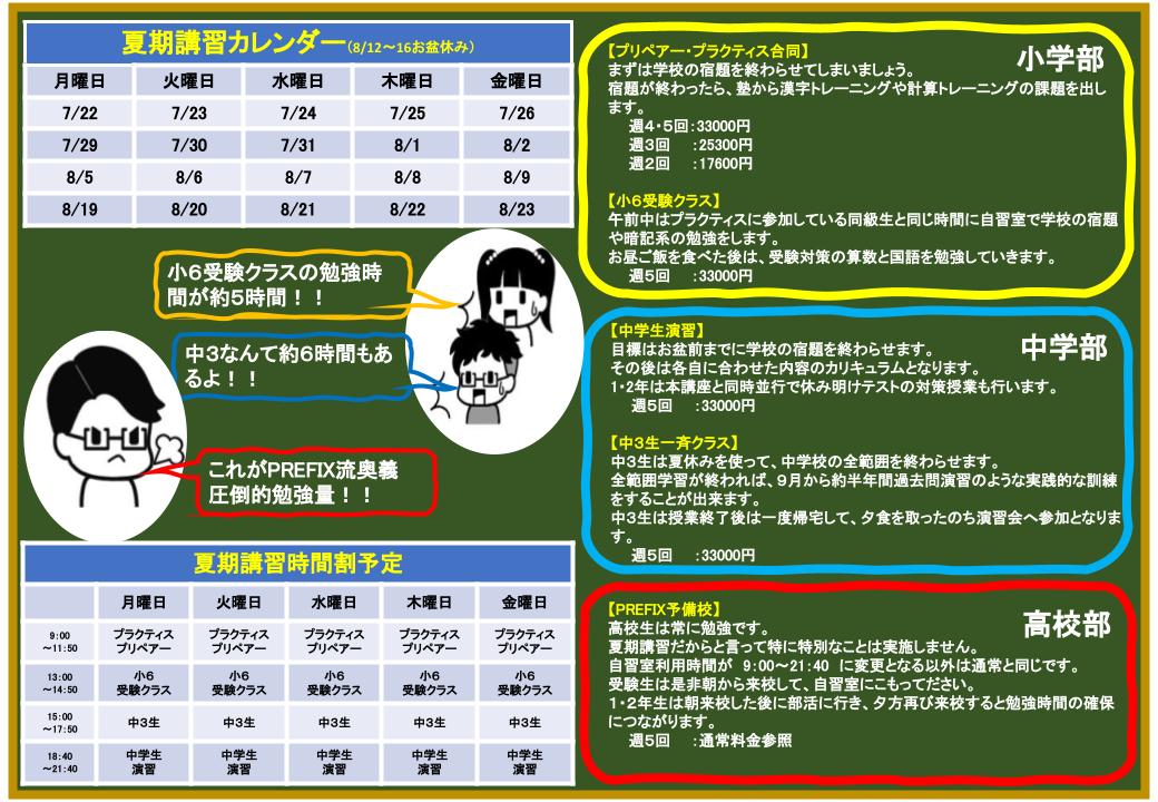 2024年度夏期講習パンフレット2
